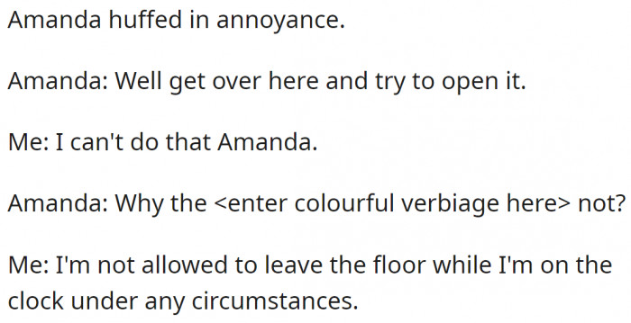 But the OP decided to tease her a little bit before helping her: