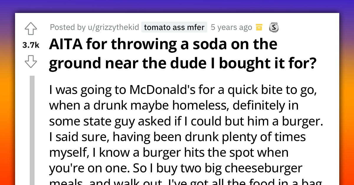 Redditor's Compassionate Gesture Towards Mentally Unstable Man Triggers Hilariously Bizarre Scene