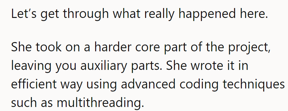 Efficiency in coding, the unsung hero of group projects.