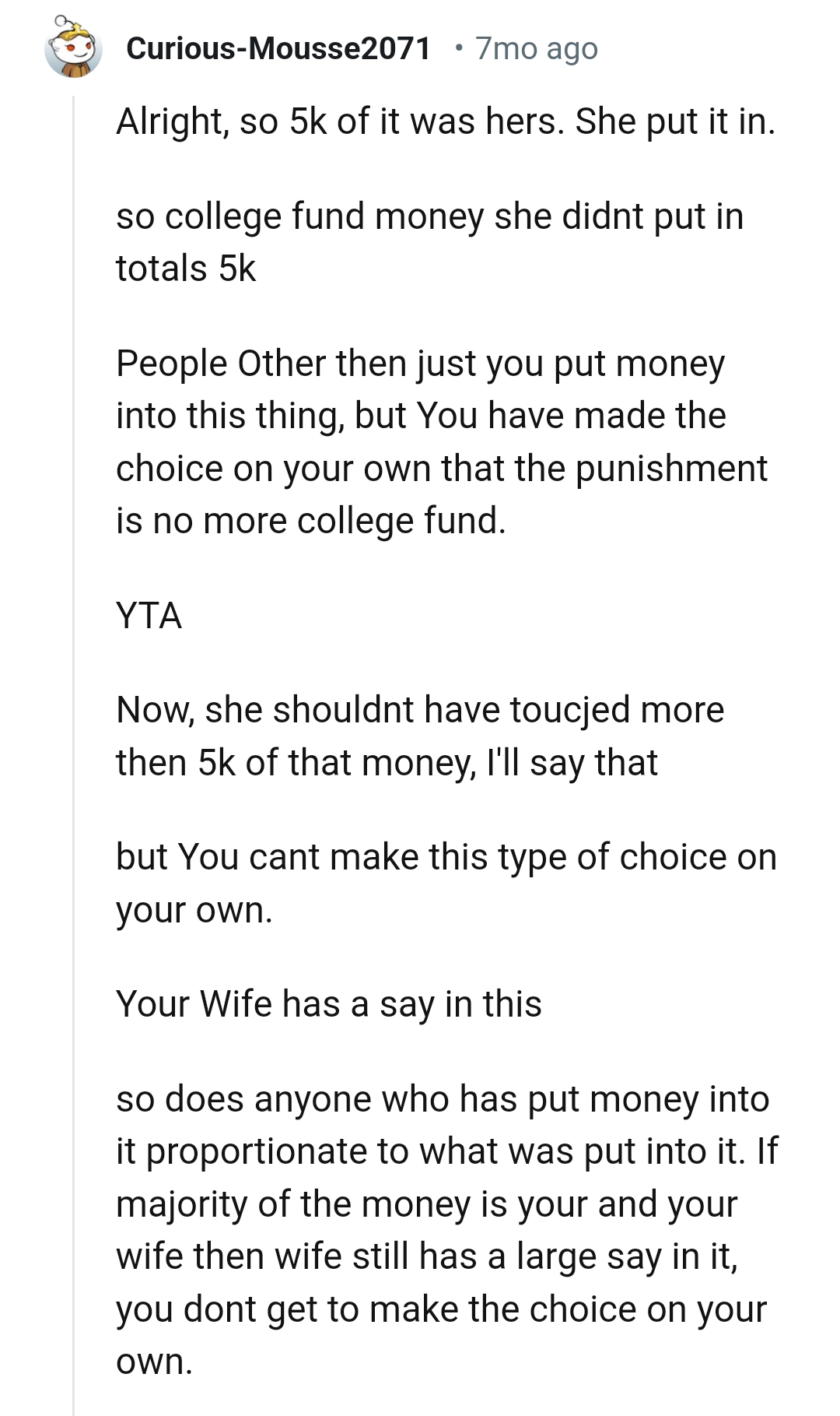 Putting money into this thing