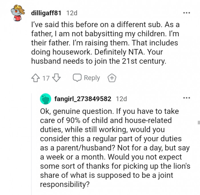 Your husband needs to join the current century