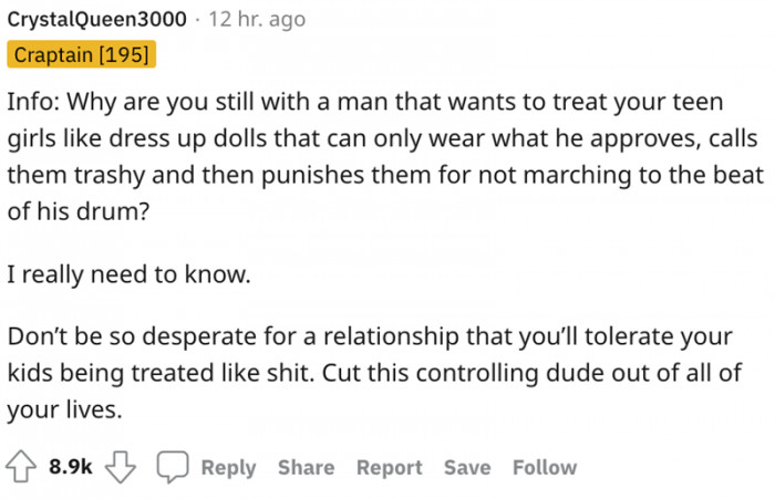 3. Cut this controlling dude out