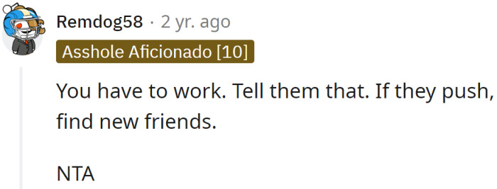 Maybe the OP Should Find New Friends