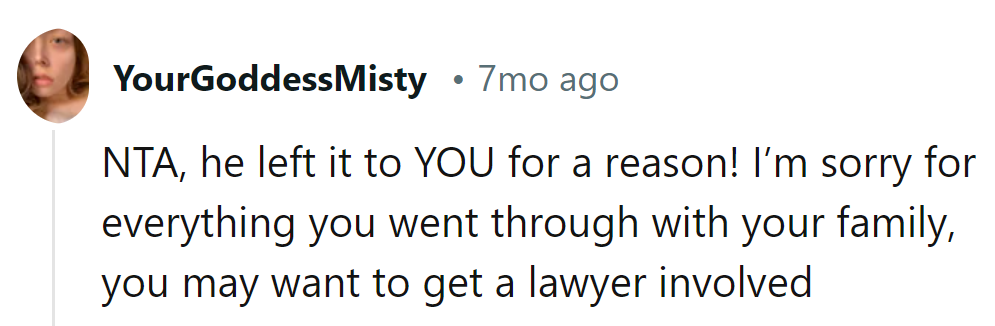 Grandpa chose her for a reason! Tough family situation.