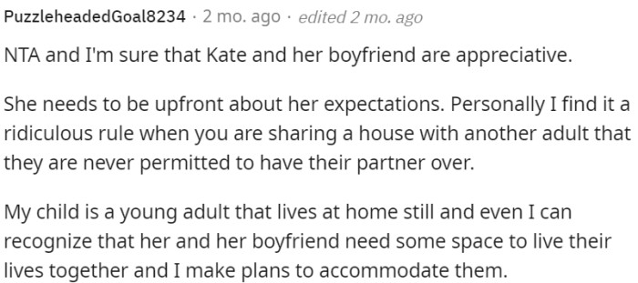 It is crucial for roommates to be upfront about their expectations regarding overnight guests.