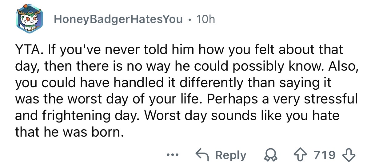 “You could have handled it differently.”