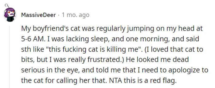 Boyfriend's cat acrobatics went from head-jumping to drama class.