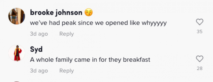 This is essentially how it is on holidays, as the customers who come in tend to place large orders.