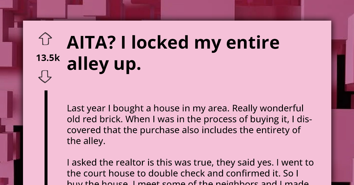 Man Decides To Lock Up His Entire Alley After His Neighbours Threatened To Sue Him If They Tripped And Fell There