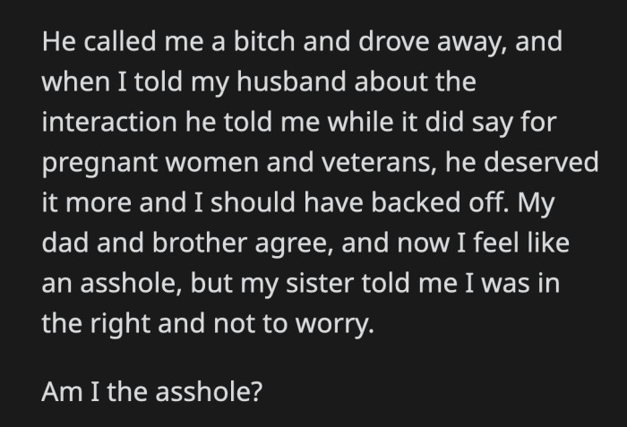 Their conflicting opinions are clouding OP's judgment, hence her post on the subreddit