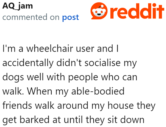 A person in a wheelchair shares their story.
