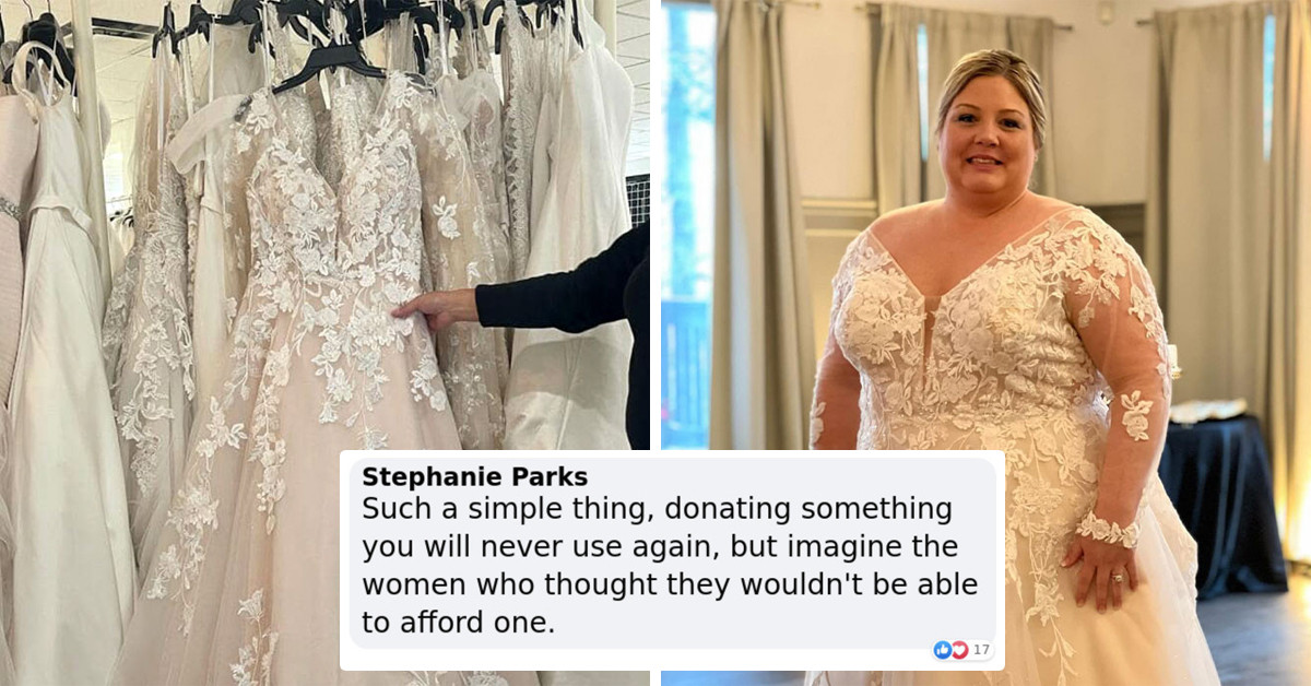 Kind Woman Passes On Her $3,000 Wedding Gown To A Bride Who Cannot Afford To Have One, Inspires Over 1000 Women To Do The Same