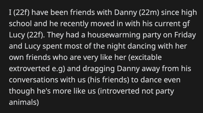 Lucy finally sat down with them, and she was excitedly chatting about the amazing housewarming party