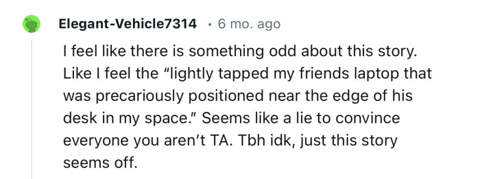 This Redditor Is Suspecting That OP Is Being Economical With the Truth