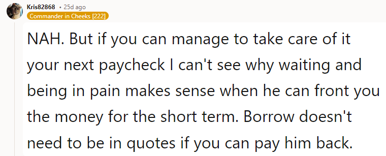 Borrow doesn't need to be in quotes if you can pay him back.