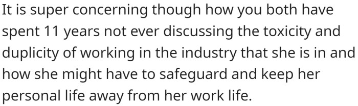 They should have talked about the situation.