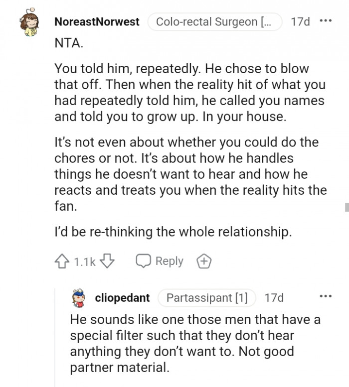 It is all about how he handles things