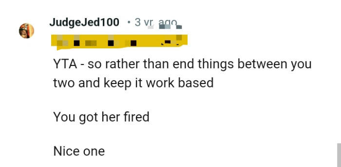 OP got her fired