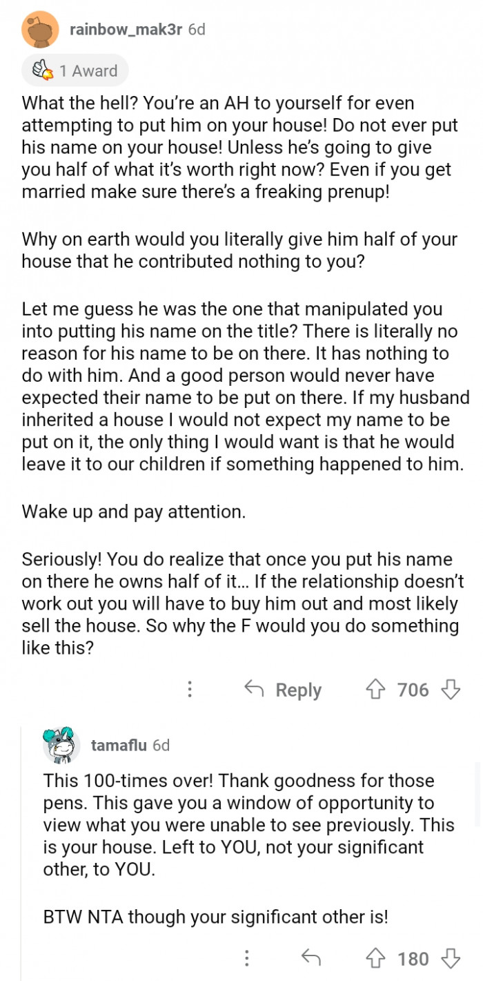 #12 Not a single right for him to be included in an inheritance.