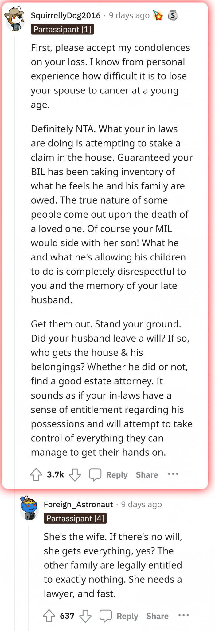 4. As a wife, you have every right to decide who you want to live with.
