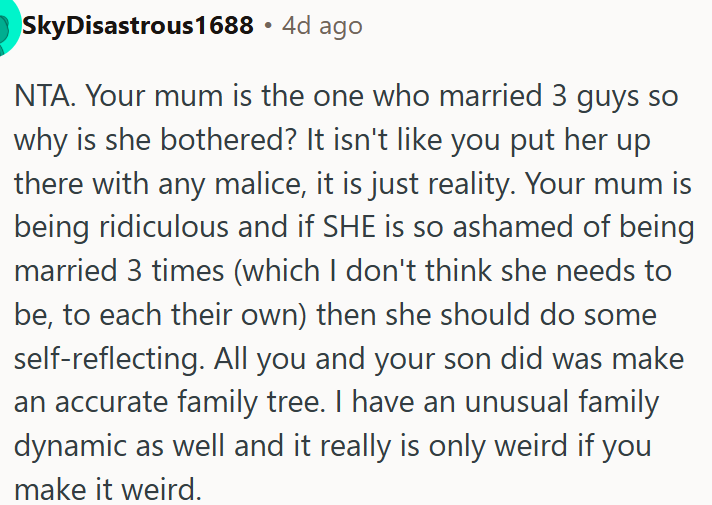 OP's Mum is Being Ridiculous.