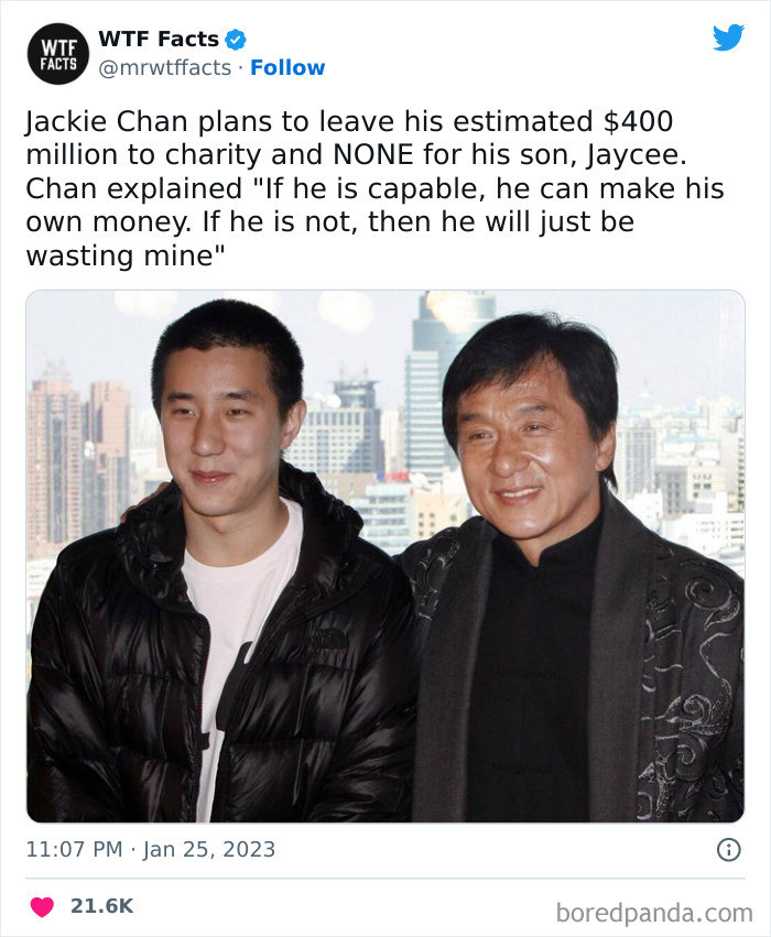 16. Jackie Chan and Money