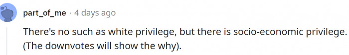 White or socio-economic privilege?