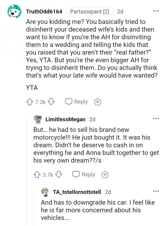 Disinheriting your deceased wife's kids