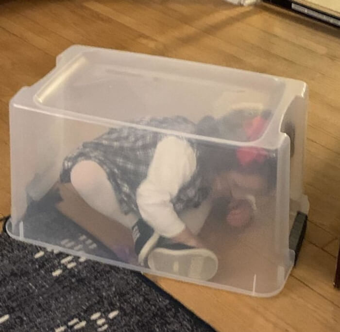 17. My niece’s hiding spot.