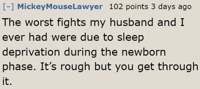 Even though having a newborn is physically and mentally challenging, couples can get through this.
