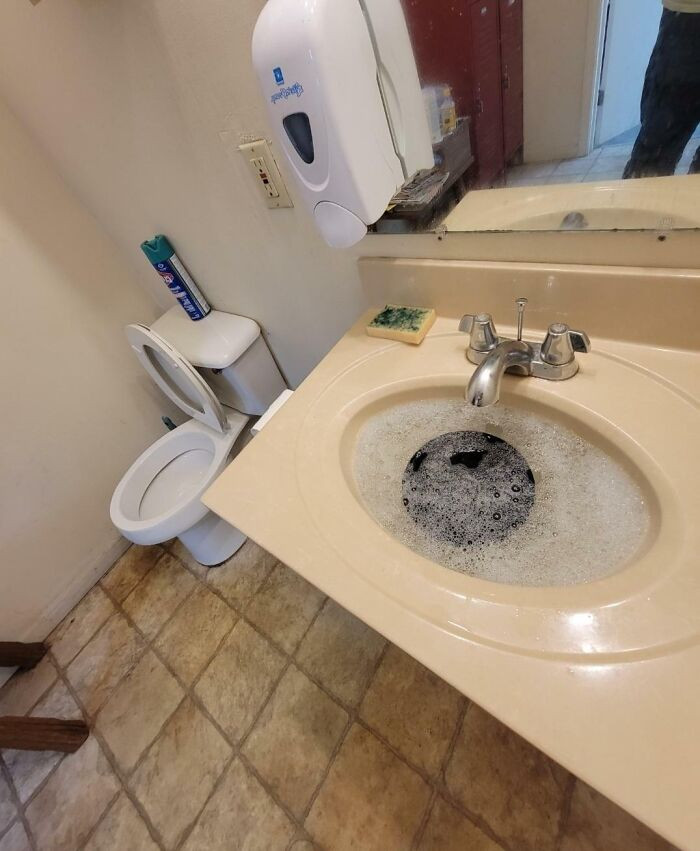 "My Coworker Lets His Dishes Soak In The Bathroom Sink"
