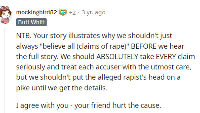We shouldn't believe all claims of rape, but this is why real rape claims are not taken seriously.