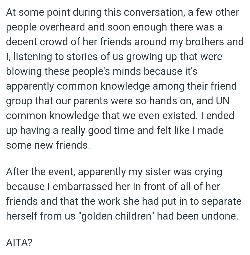 The OP Had a Really Good Time and Felt Like They Made Some New Friends