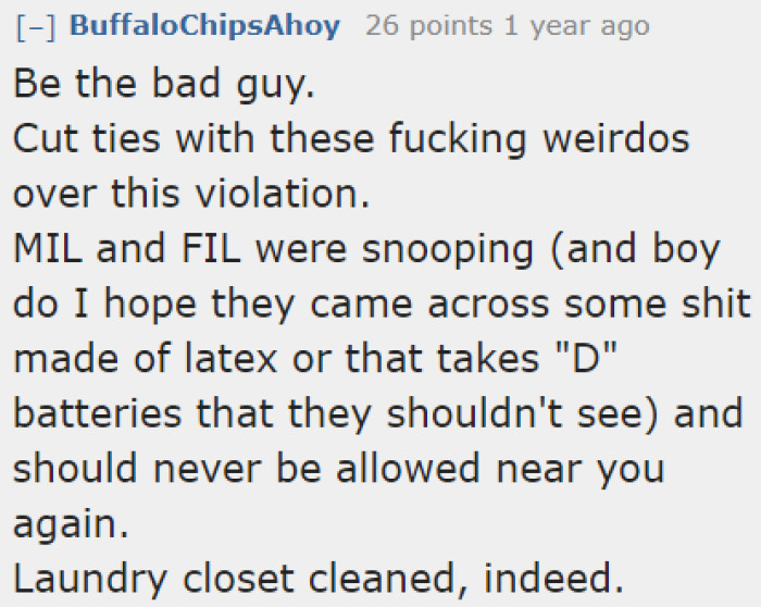 A User Gives the OP a Go-Ahead Signal to Cut Ties with Her In-Laws.