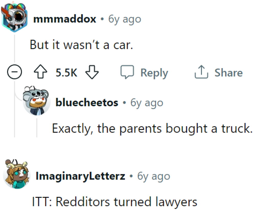 We can imagine the son making similar remarks.