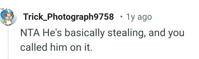 The OP only called his friend out on something wrong