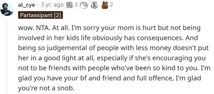 Not being interested in kids' lives clearly has consequences