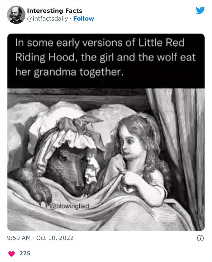 20. The early version of Little Red Riding Hood
