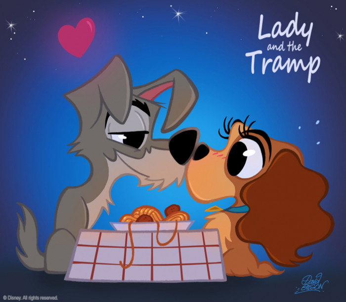 41. The Chibi Style Version of Lady and the Tramp