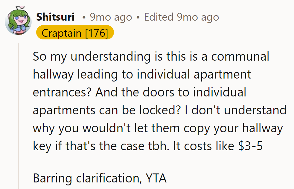 Touché, but their keychain isn't open for community theater.