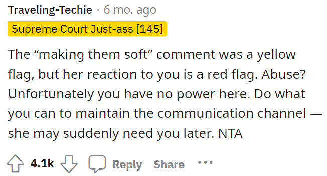 So many people came to the comments to talk about how bad it was that her husband said that.