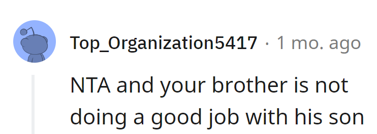 Brother's parenting skills need a tune-up.