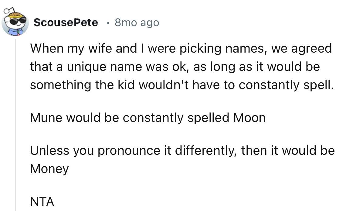 Giving your kid a unique name is great as long as it doesn't frustrate the child among their peers