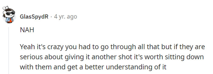 Forgiveness might just be the key here.