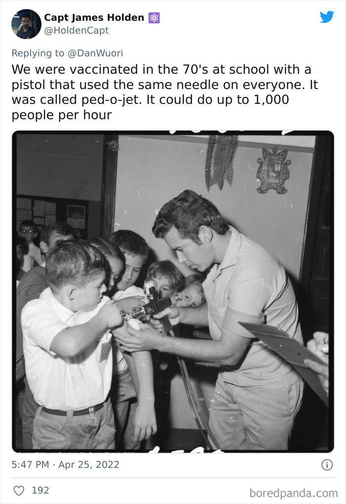 24. How we got vaccinated at school back in the '70s