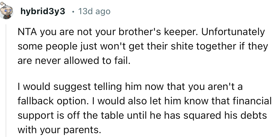“NTA. I would suggest telling him now that you aren't a fallback option.”