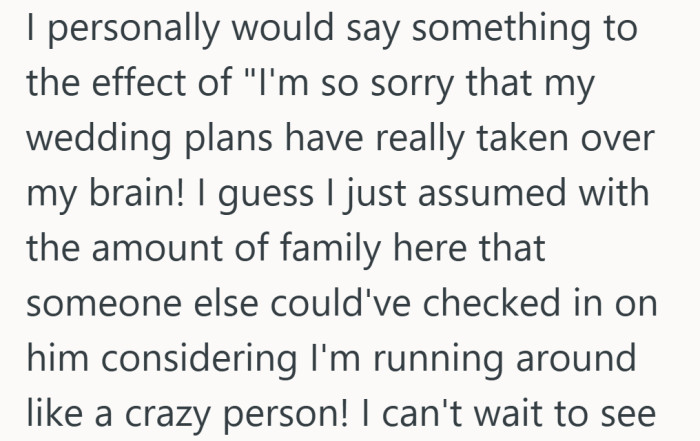 A classic peacekeeping reply that says “sorry” without volunteering for a lifetime role.