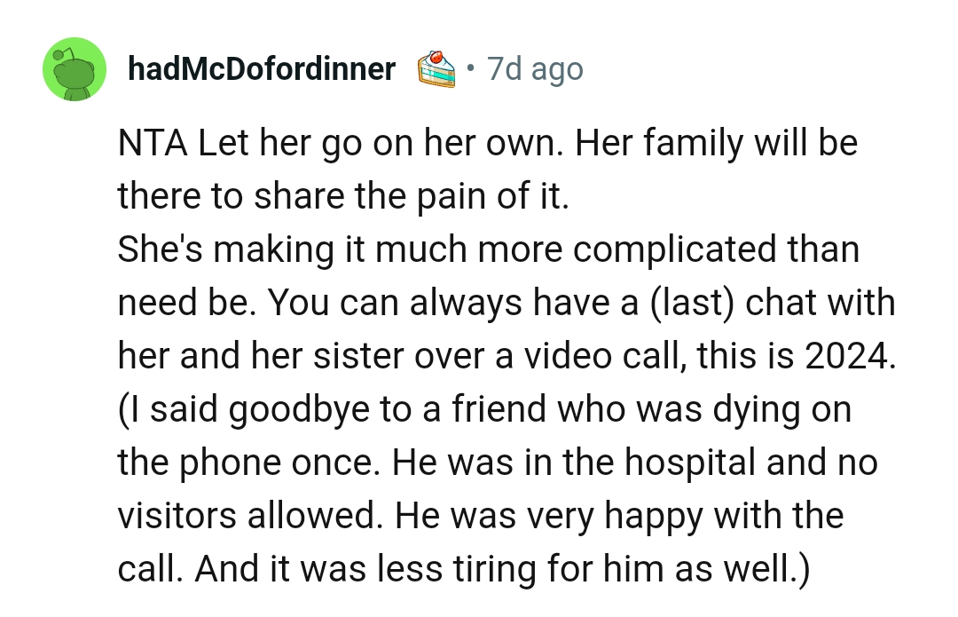 She's making it so much more complicated