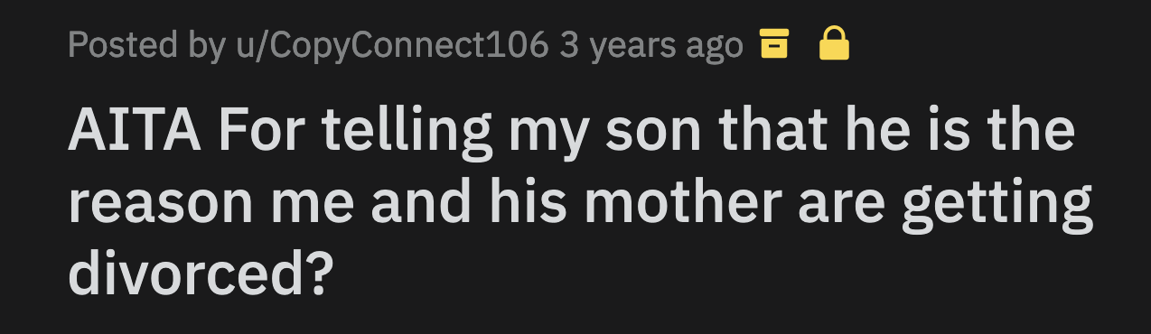 His son stays with OP most of the week because his wife couldn't handle their son as much as OP did.