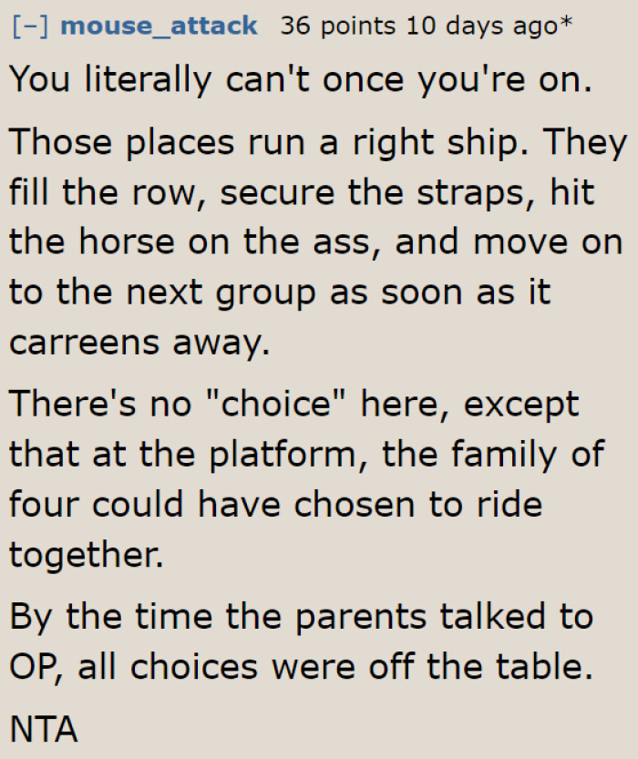 The parents don't really have a choice here.